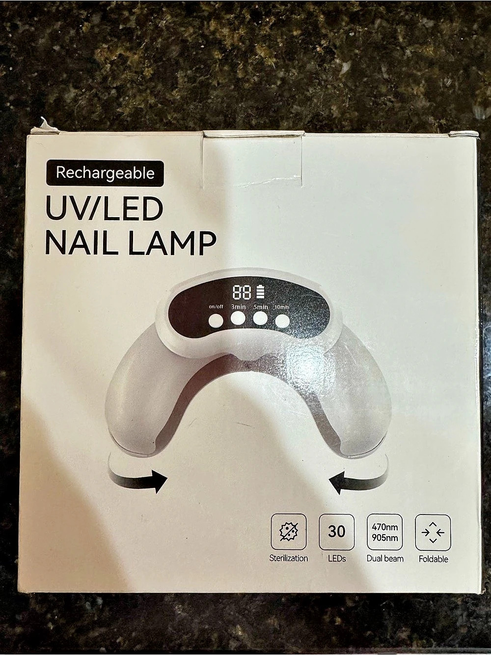 Rechargeable UV/LED Nail Lamp White NWT